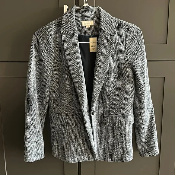LOFT Jackets Coats Nwt Loft Herringbone Knit Blazer Poshmark